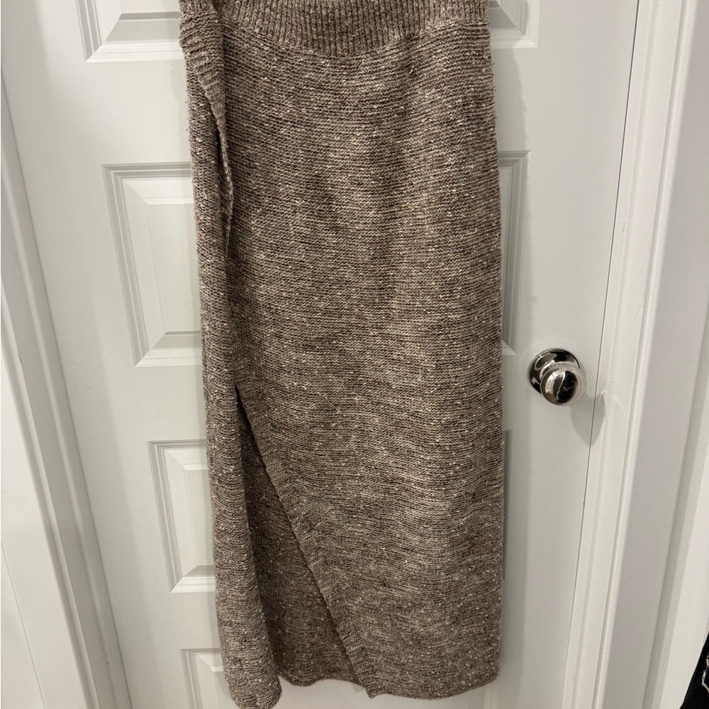 Anthropologie Brown Knit Maxi Skirt